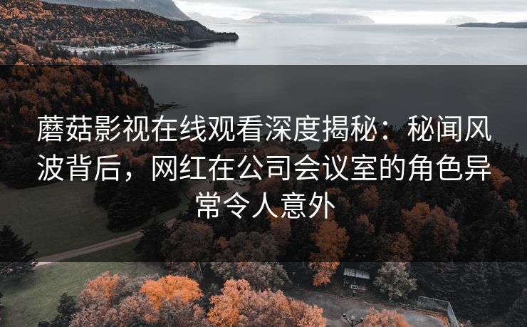 蘑菇影视在线观看深度揭秘：秘闻风波背后，网红在公司会议室的角色异常令人意外