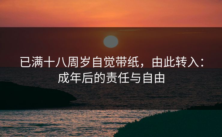 已满十八周岁自觉带纸，由此转入：成年后的责任与自由